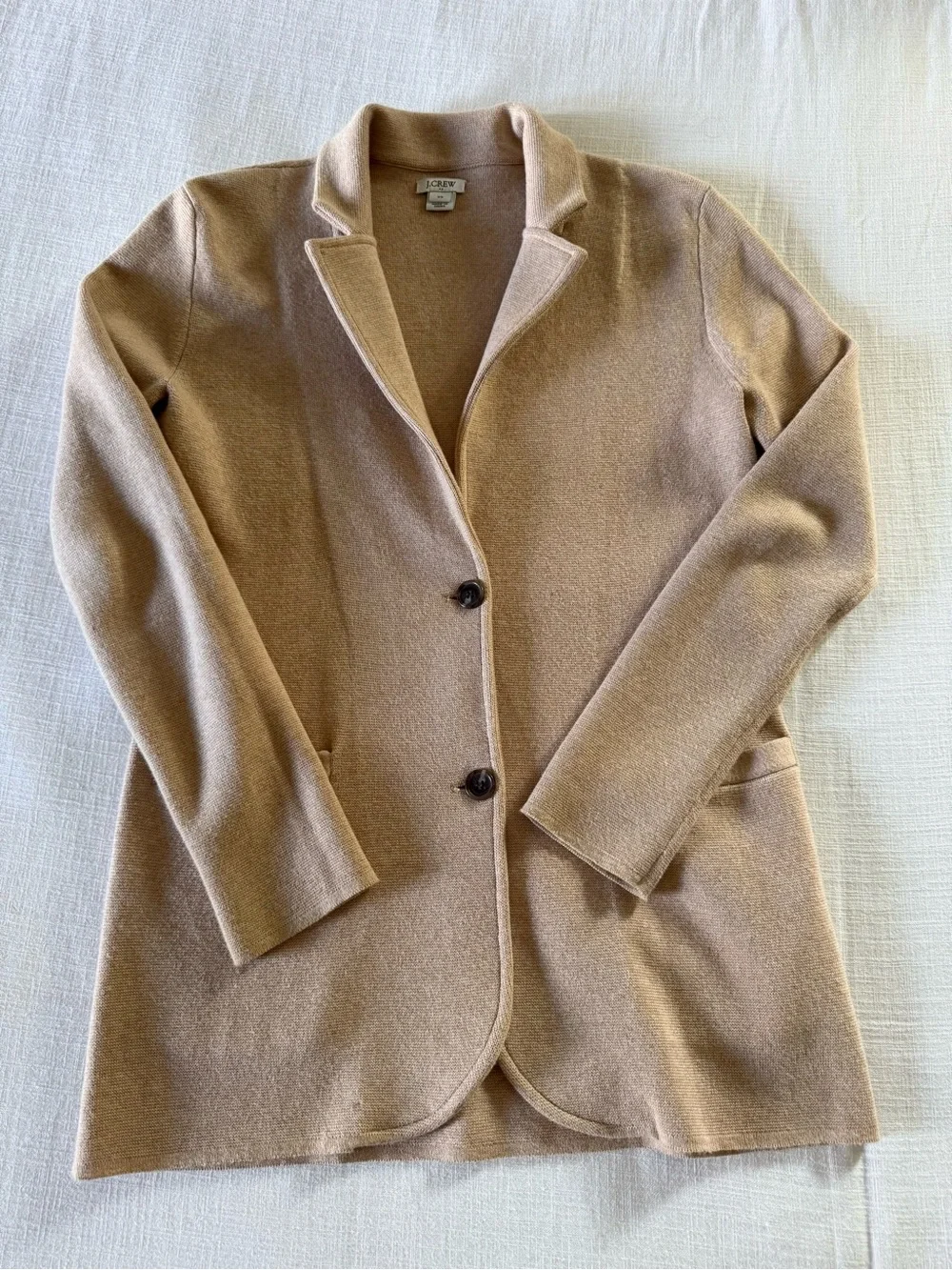 J. Crew Tan Sweater Blazer, XS